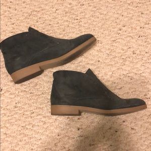 Grey flat booties
